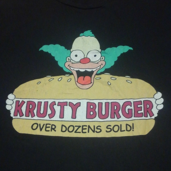 🍔🤡 Krusty Burger Clown 📺 The Simpsons ☁️ Shirt XXL 2XL 🔥 Rare ✨️ - Picture 2 of 8